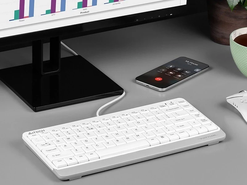 Mini tipkovnica A4tech FSTYLER FK11, bela