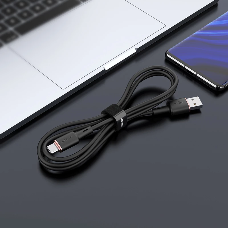 Kabel USB v USB Type-C, Acefast C2-04, 1,2 m, 3A, črn