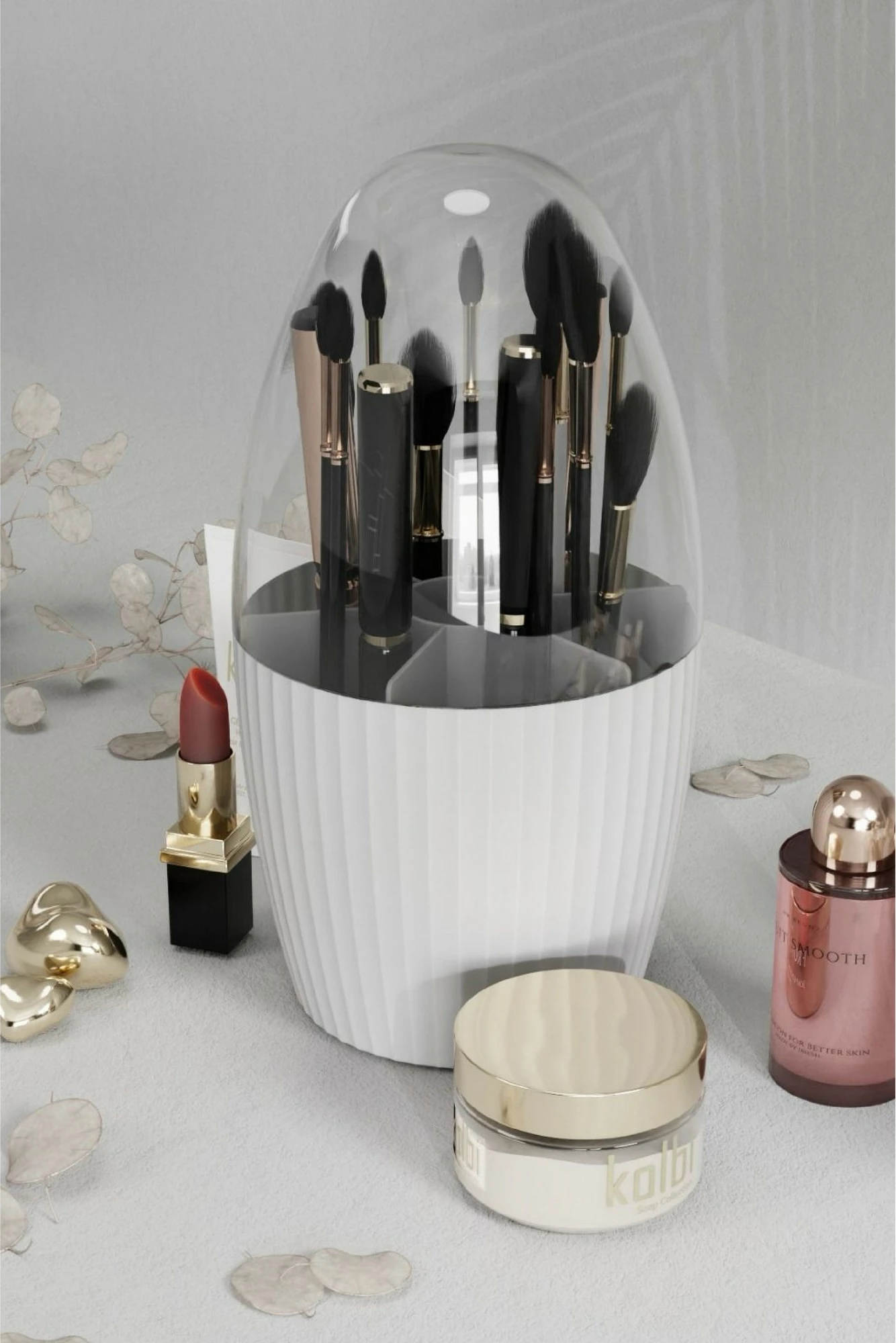 Organizator za make-up Hermia Concept Fnsorgnzr, bel