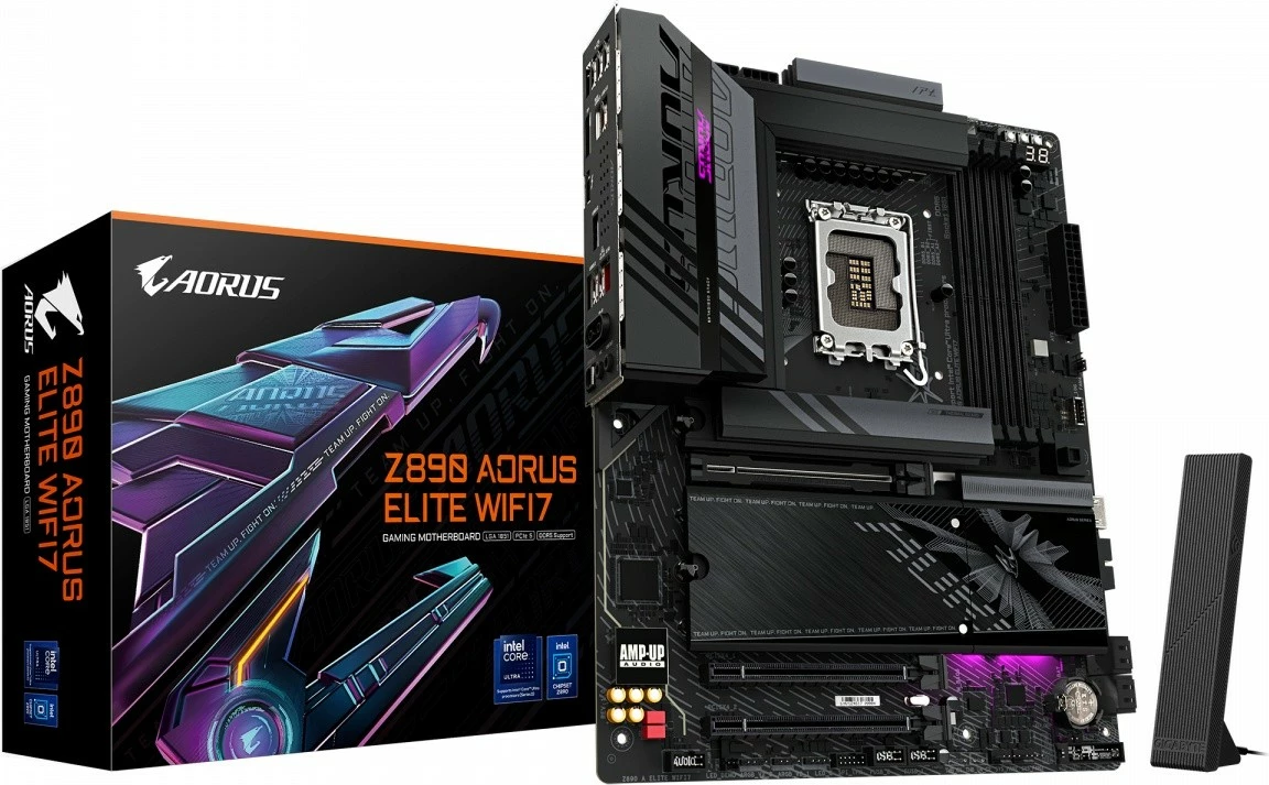 Matična plošča Gigabyte Z890 A ELITE WIFI7, ATX, DDR5, Wi‑Fi 7, Intel Z890, črna