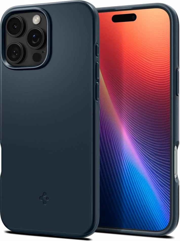 Tanek zaščitni ovitek MagSafe za iPhone 16 Pro, Spigen, temno siv