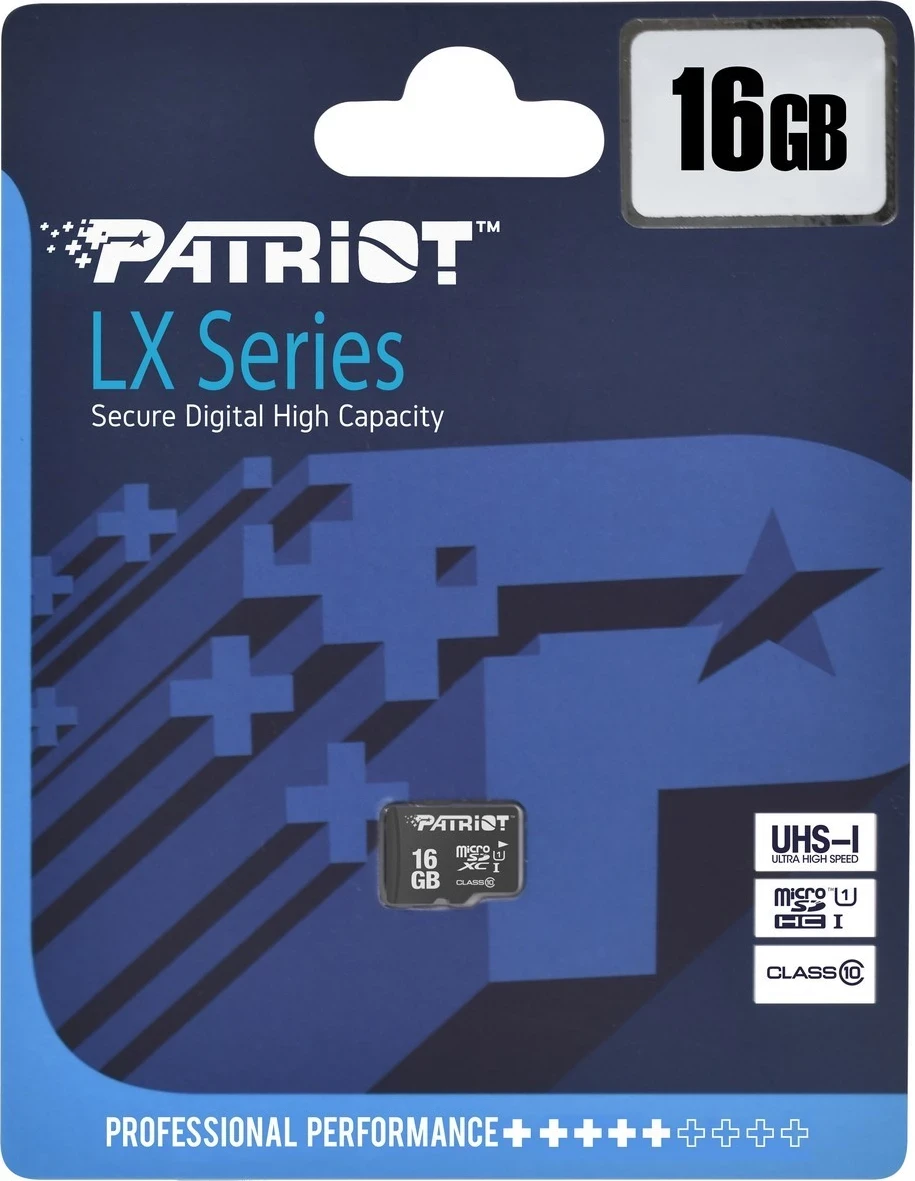 Pomnilniška kartica Patriot LX, 16GB microSDHC Class 10 UHS-I