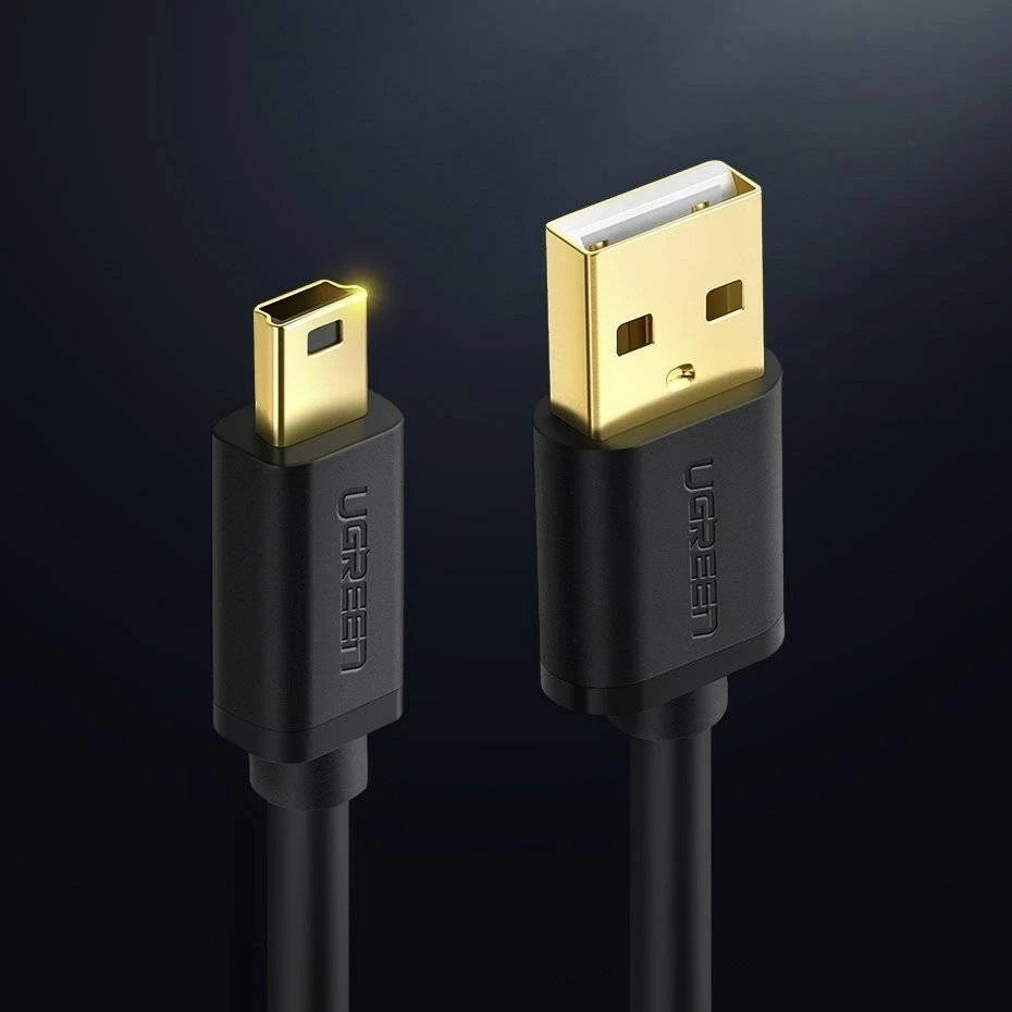 Kabel USB mini USB UGREEN 10385, 1,5 m, črn