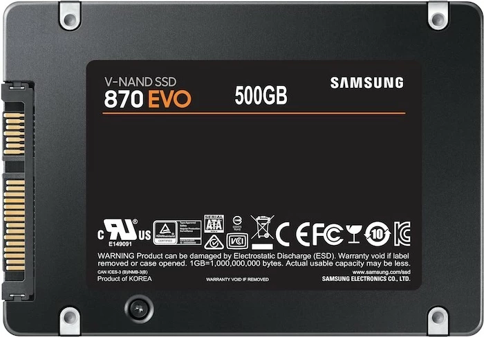 SSD 500 GB, 2,5" Serial ATA III Samsung 870 EVO