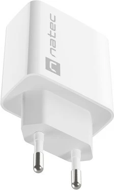 Stenski polnilnik, Natec Ribera, 1x USB-C, 20W, bel