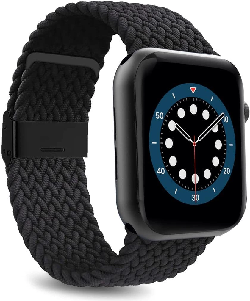 Najlonski pašček za Apple Watch Puro Loop, 42/44/45/49 mm, črn