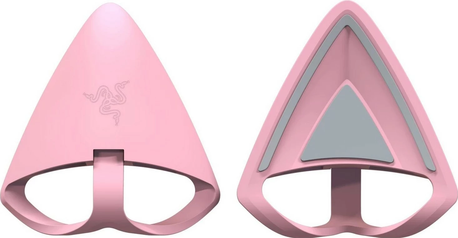 Slušalke z mačjimi ušesi za igralce, Razer Kitty Ears, rožnate