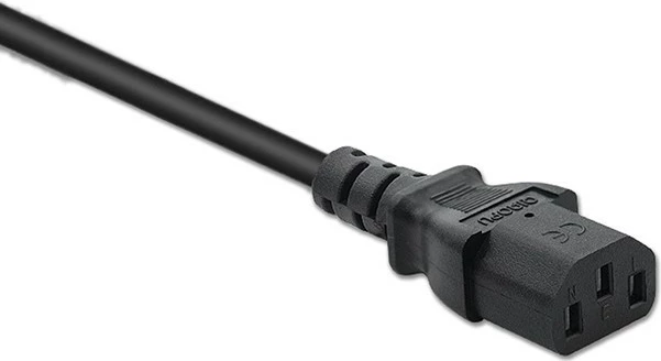 Napajalni kabel Qoltec 50459, IEC C13/C14, 1,5 m, črn