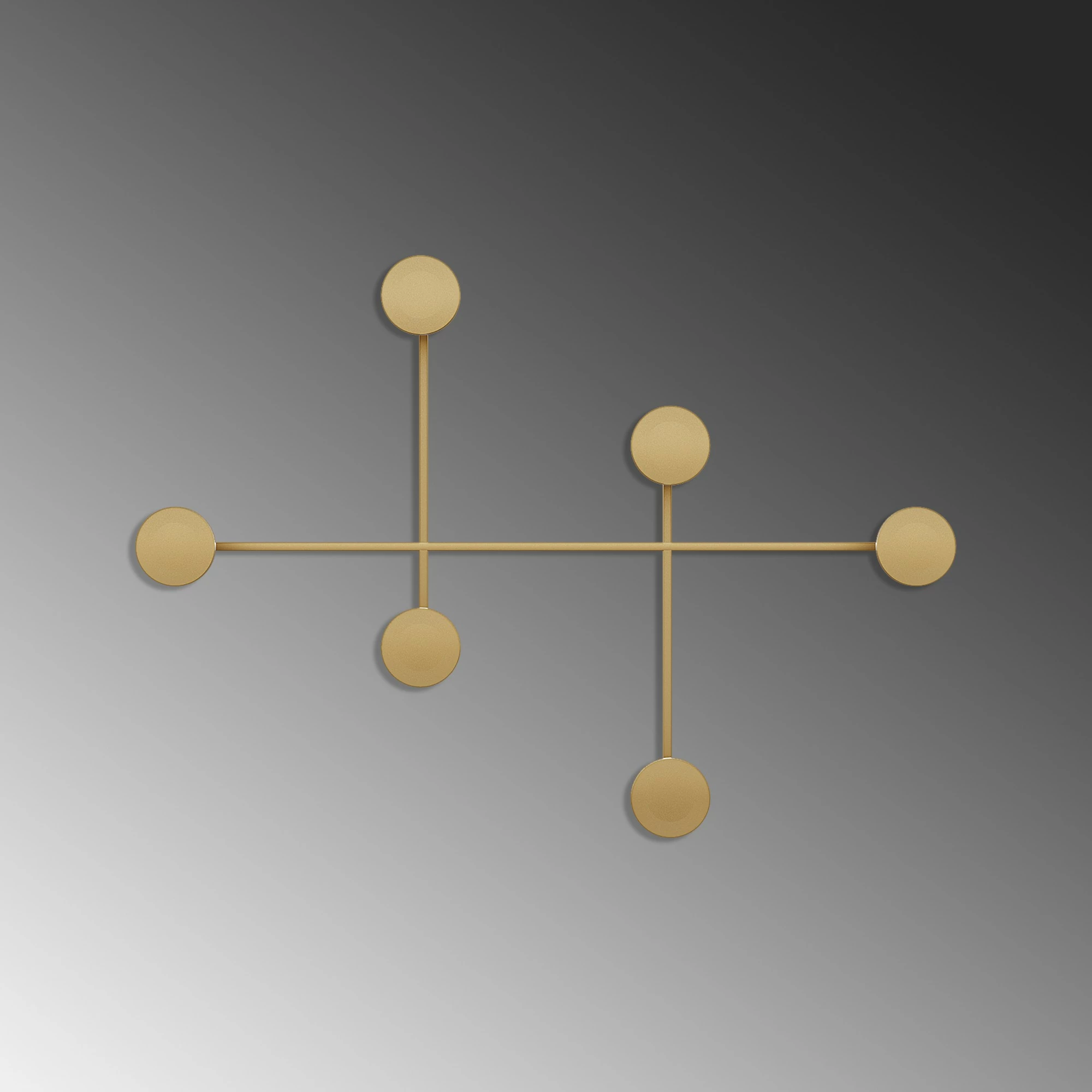 Kovinski stenski obešalnik Wallity Dama-A, zlata, 82 x 60 x 10 cm