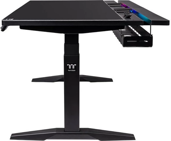 Gaming miza z LED RGB, nastavljiva po višini, 1600 mm, Thermaltake G700, črna