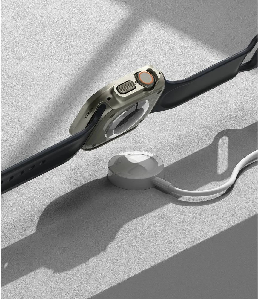 Ovitek Ringke Slim, 2 kosa, za Apple Watch Ultra 49 mm, prozoren in titan