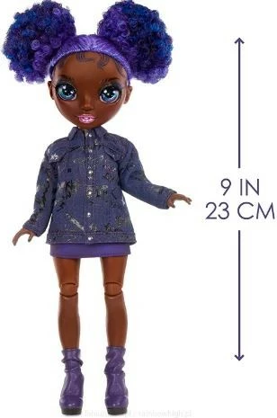 Lutka Rainbow High Junior Krystal Bailey, 23 cm, vijolična, z dodatki