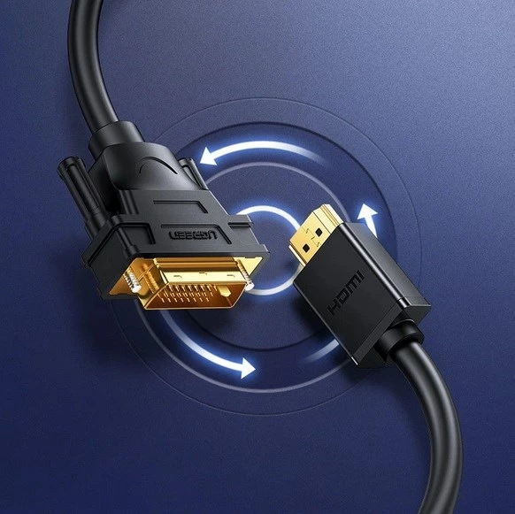 Kab​​el HDMI–DVI 24+1 Ugreen HD106, 1,5 m, črn