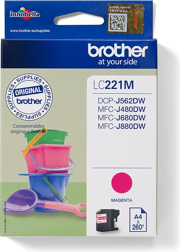 Toner magenta Brother LC221M, 260 strani