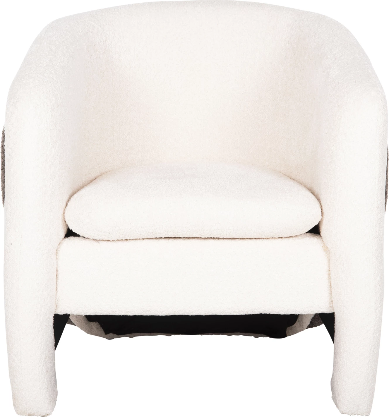 Fotelj DOPER FH9590.06 iz bouclé tkanine belo-sive barve 68x72x76H cm