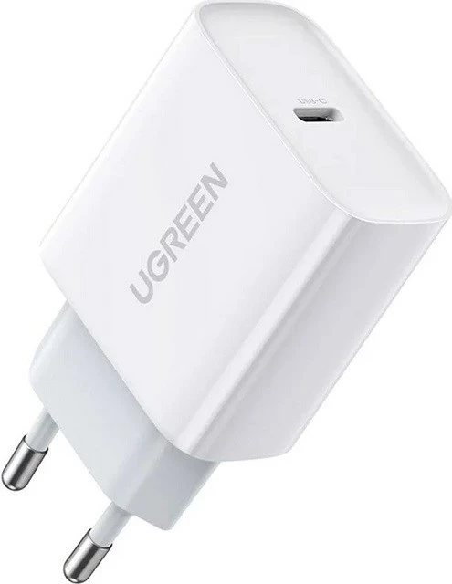 20W polnilec, USB-C, Power Delivery 3.0 in Quick Charge 4.0+, UGREEN, bel