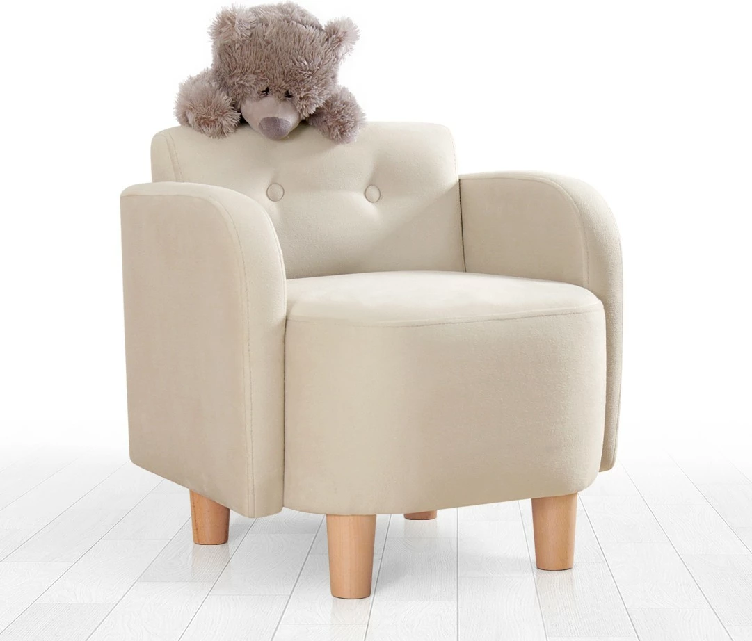 Otroški naslanjač s krili Atelier del Sofa Volie, krem
