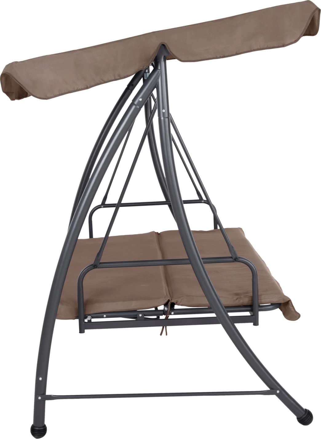 Gugalnica-postelja za verando s 3 sedeži LIKID FH5980.02 kovinski okvir v sivi barvi-tkanina v svetlo rjavi barvi 200x120x164H cm