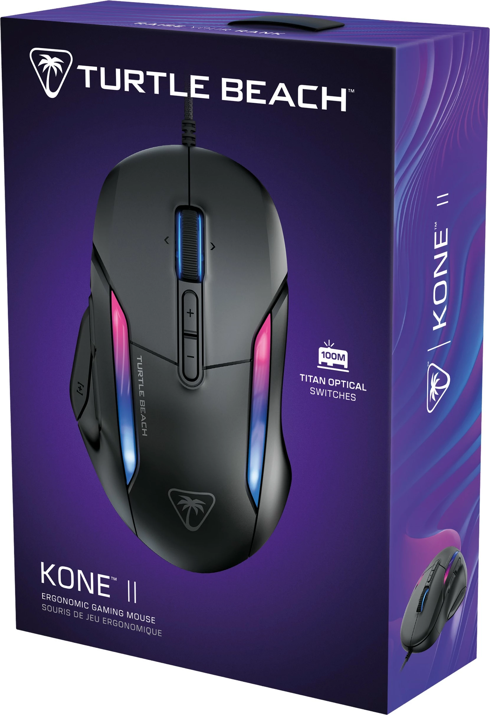 Ergonomski igralni miš Turtle Beach Kone II, 26000 DPI, črn