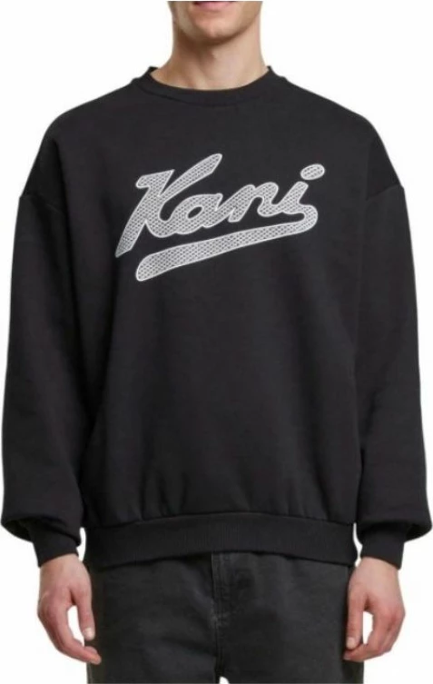 Duks Varsity Palm OS Crewneck, Karl Kani, črn