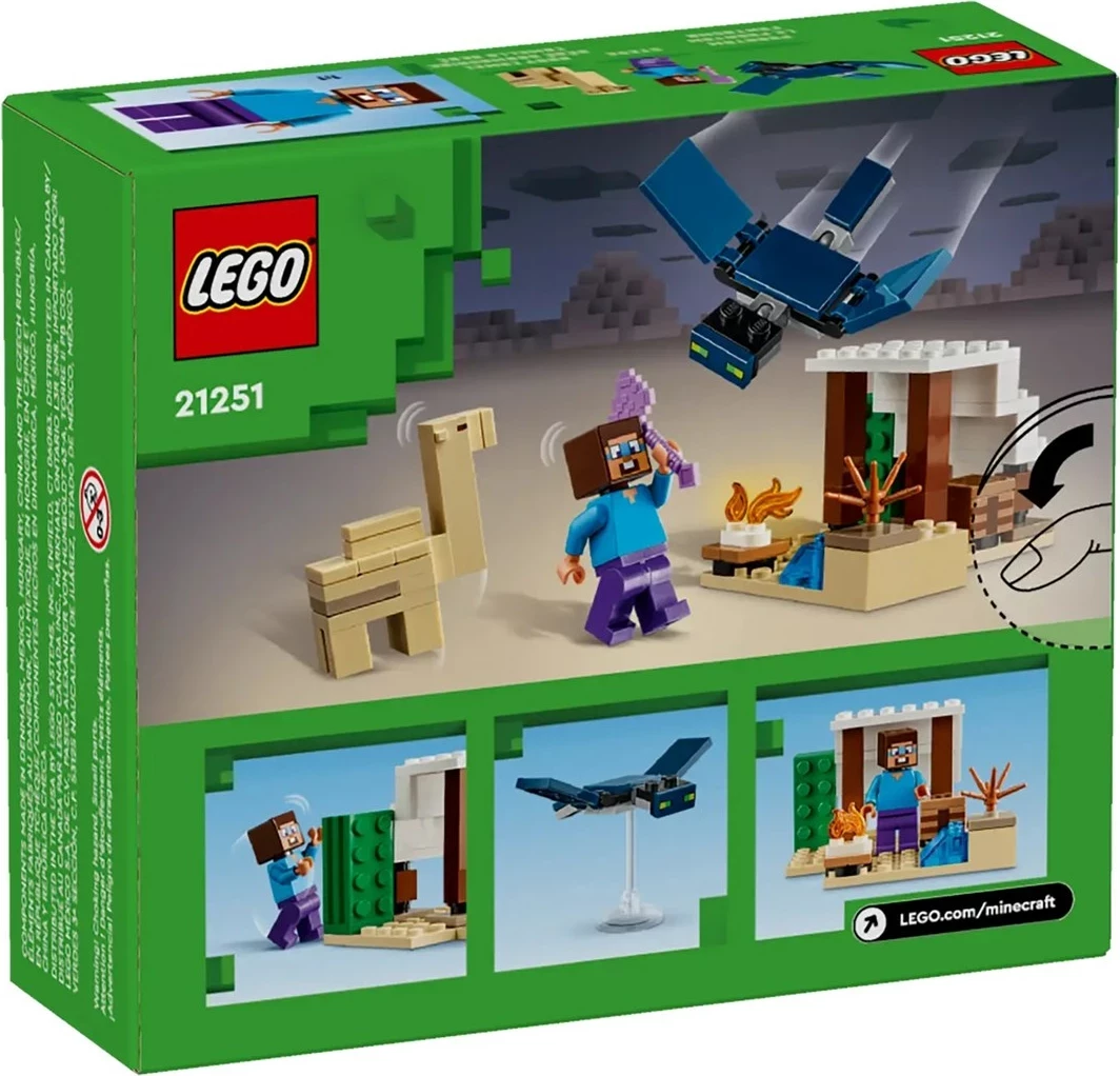 Set z naslovom Pustolovščina v puščavi Stevea LEGO Minecraft 21251