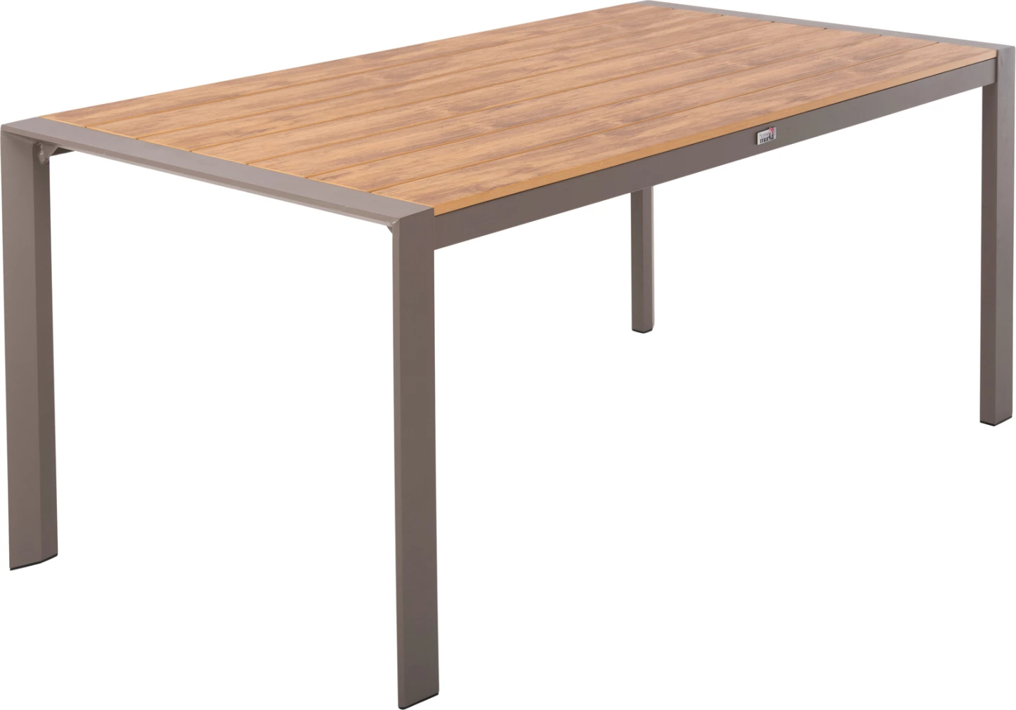 Zunanji jedilni miza GOYA FH6059.04 aluminij v barvi šampanjca in polilesena miza 160x80x75H cm