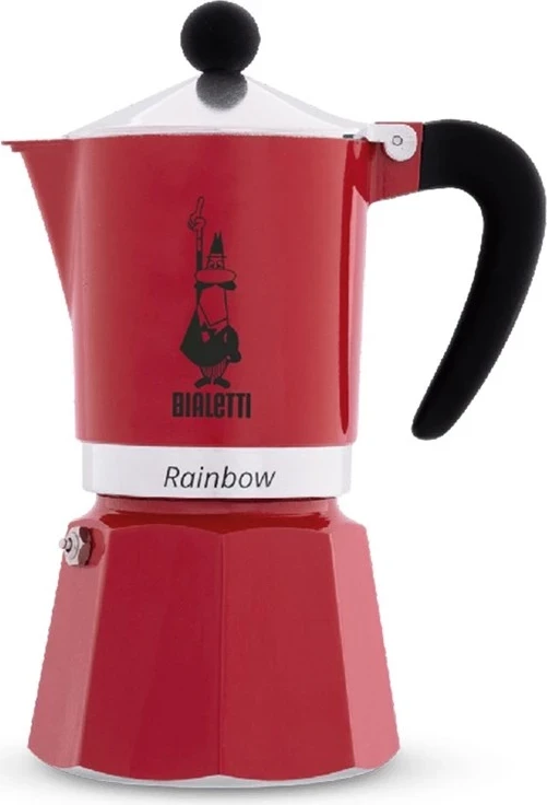 Kavni aparat Bialetti Rainbow 1TZ, 60 ml, rdeč