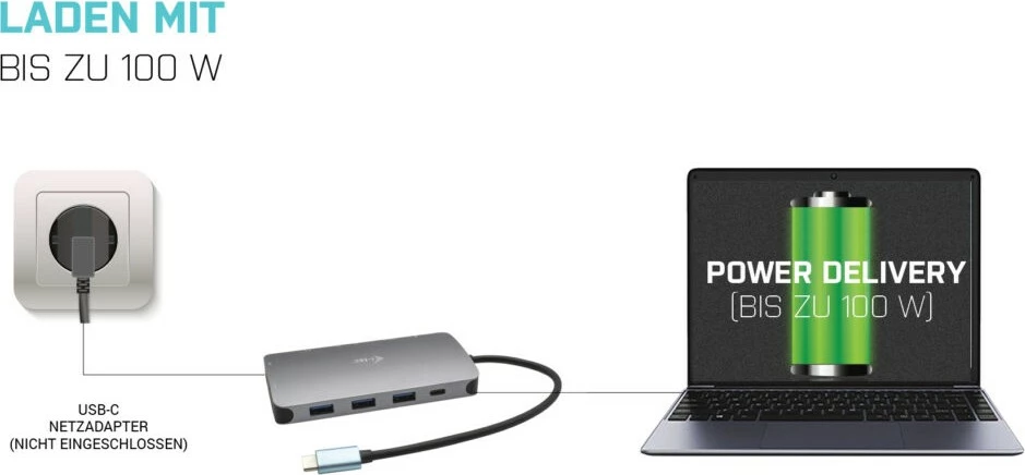 Prenosni kovinski dok I-Tec Metal USB-C Travel Nano Dock, HDMI/VGA, LAN, Power Delivery 100W, srebrn