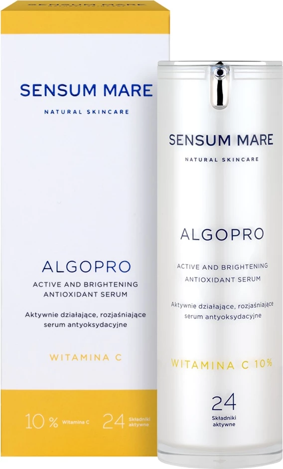 Serum za obraz za ženske z 10% vitaminom C, 30 ml, Sensum Mare Algopro
