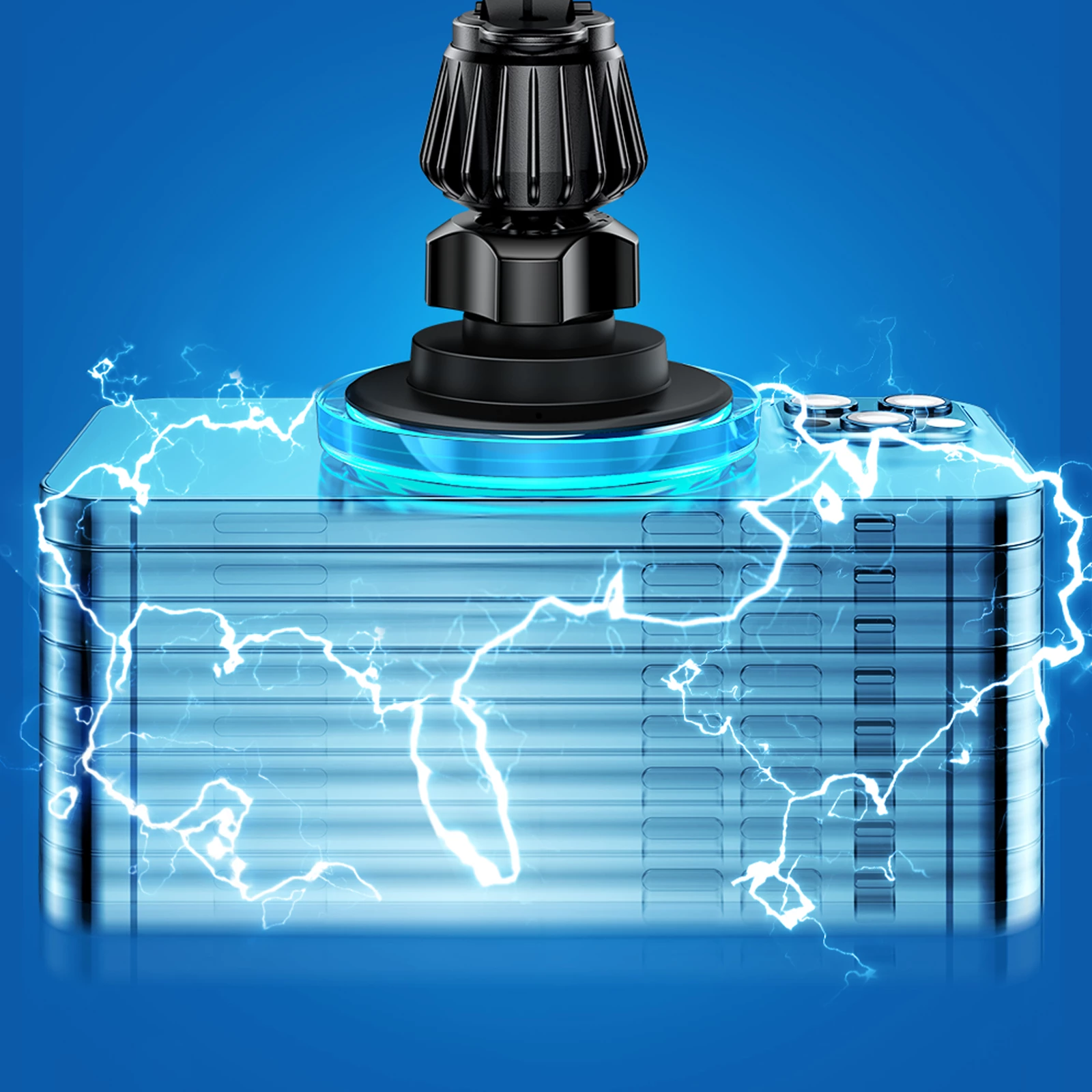 Avtomobilski nosilec z brezžičnim polnjenjem 15W (MagSafe), Joyroom JR-ZS291, za zračni rešetko, 360° vrtenje, s kablom USB-A na USB-C, srebrn