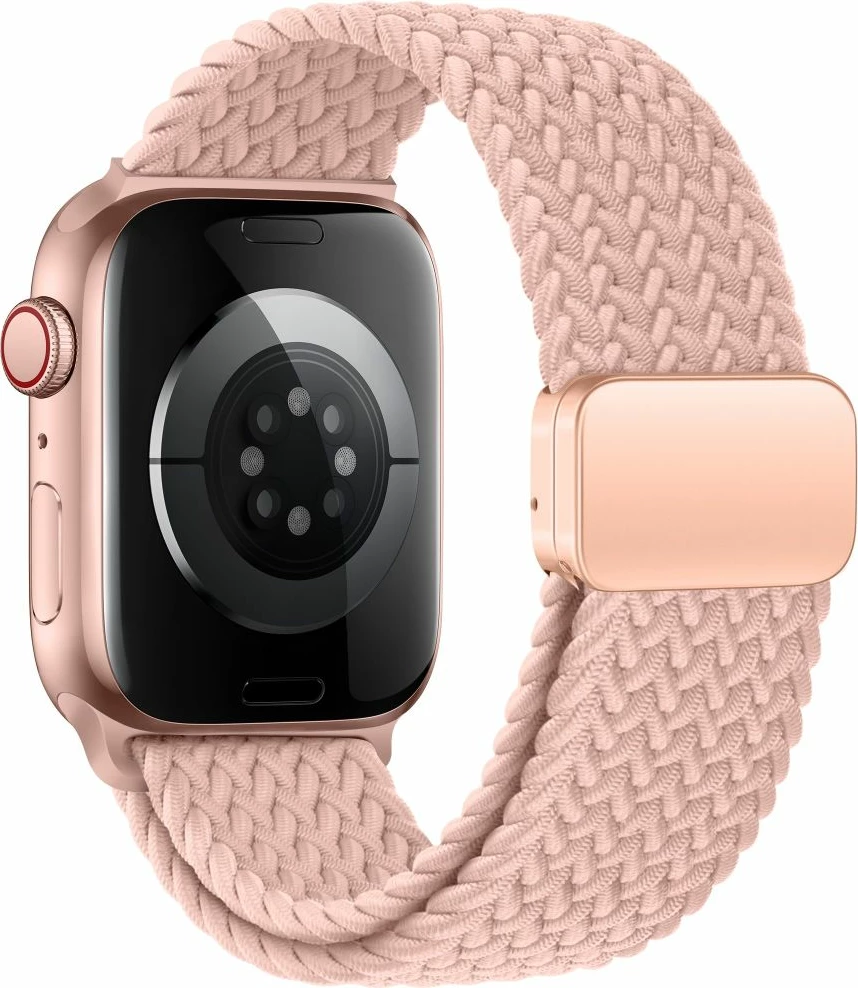 Najlonski pašček za Apple Watch Tech-Protect Nylonmag, 42/44/45/49 mm, roza