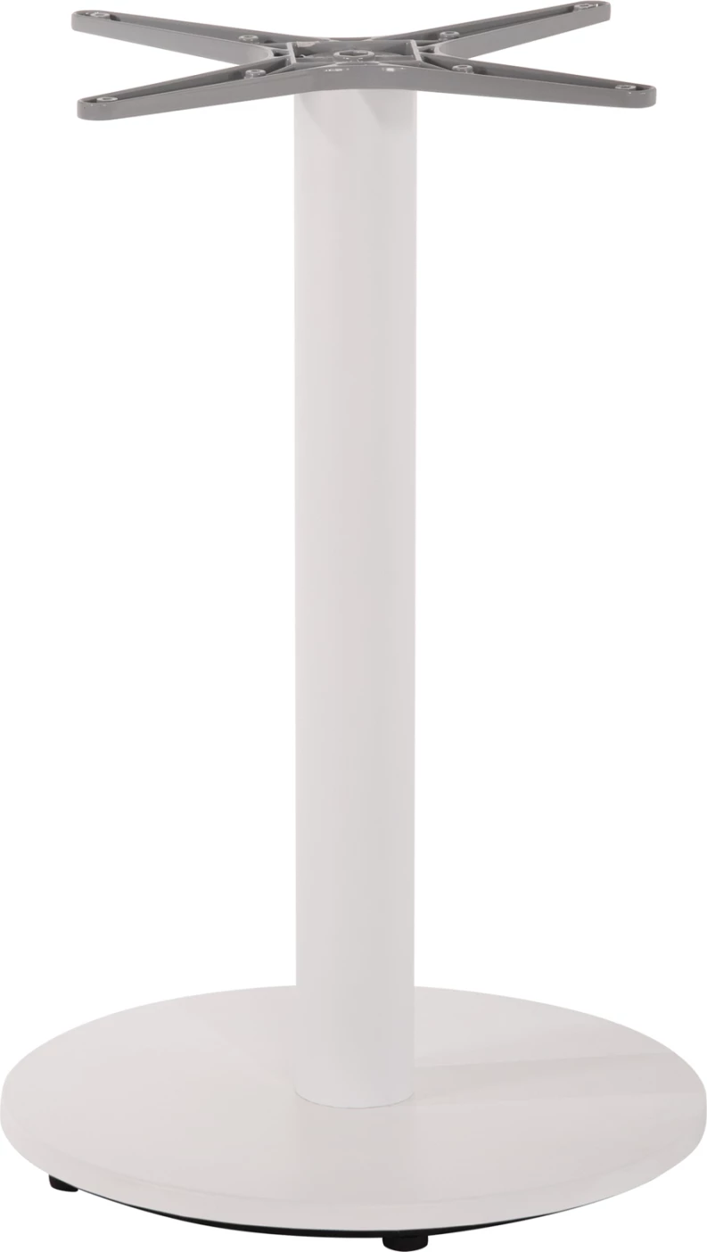 Osnova za mizo iz aluminija FH476.02 okrogla v mat beli barvi 48x48 cm križ Φ45Χ73H cm