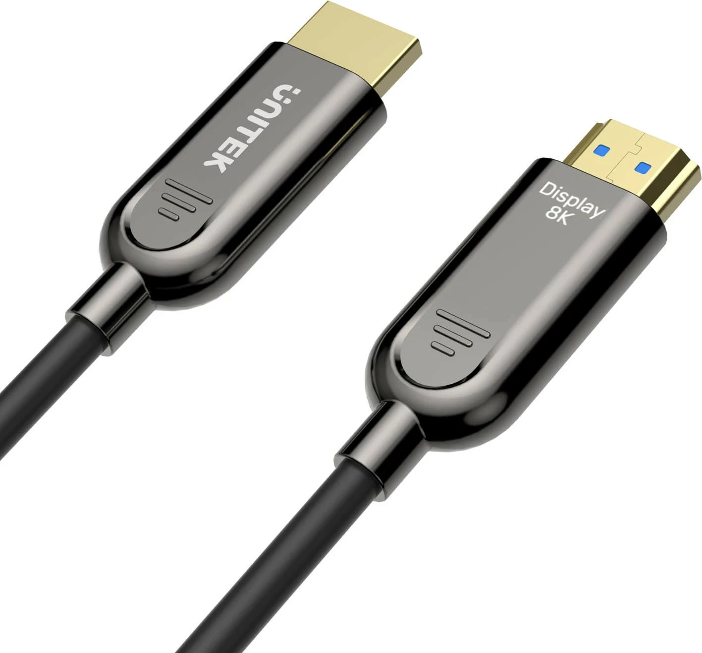 Optični HDMI kabel Unitek 2.1 AOC 8K 120Hz 70 m, črno-srebrn