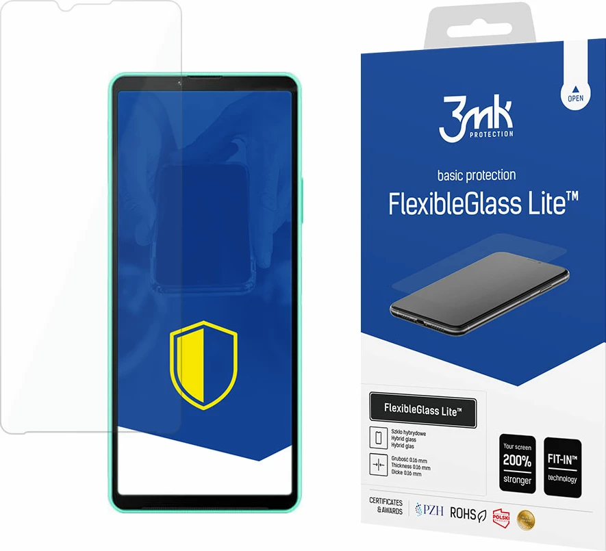 Zaščitno hibridno steklo za zaslon, 3mk FlexibleGlass Lite, za Sony Xperia 10 IV, prozorno