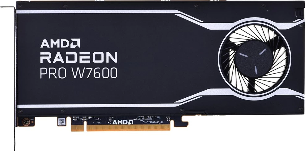 Grafična kartica AMD Radeon Pro W7600, 8 GB GDDR6, črna