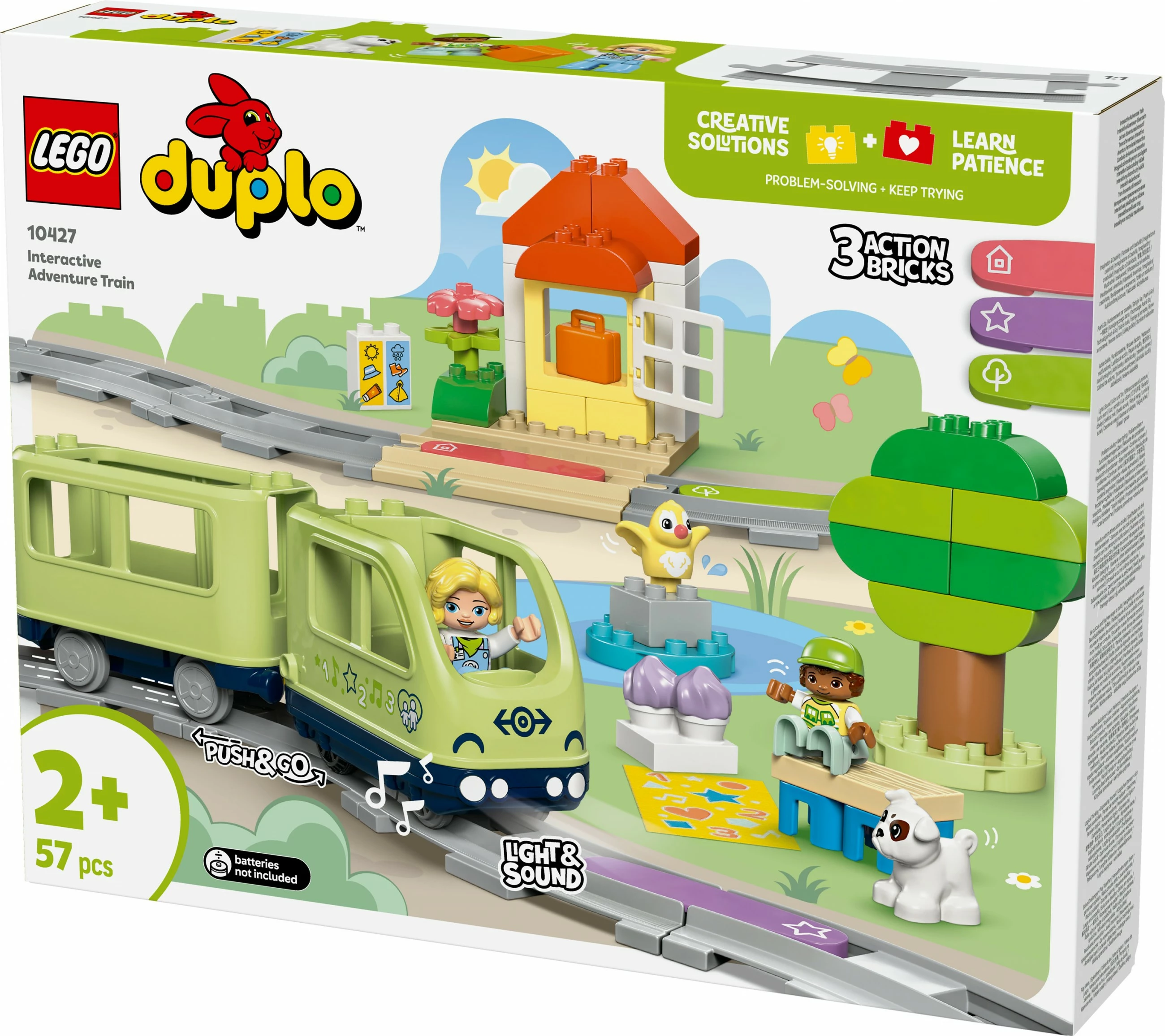 Interaktivni gradbeni set, vlak LEGO DUPLO 10427, 57 kosov, večbarven