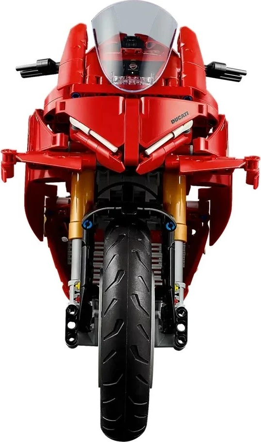 Detajni model motocikla LEGO Technic Ducati Panigale V4 S, Model 42202, rdeč