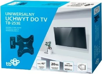 Stenski nosilec za TV TB TB-253E, do 42 palcev, VESA 200x200, črn