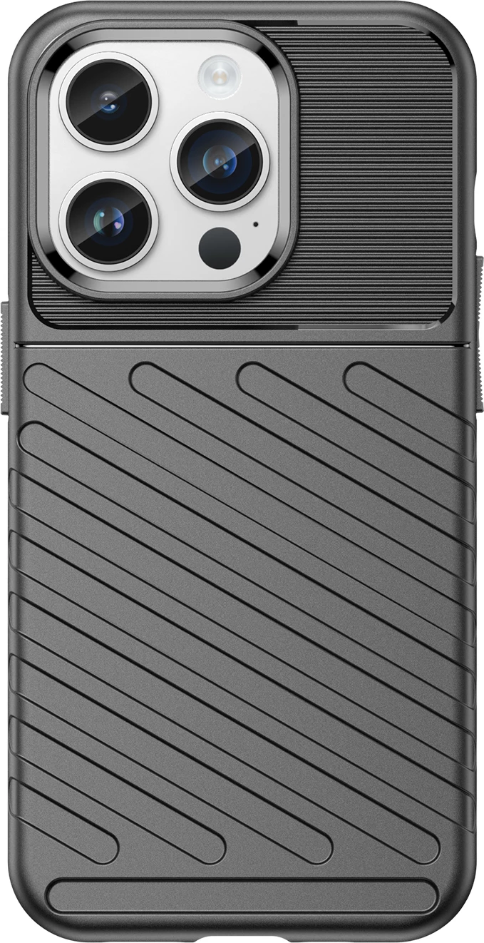 Zaščitni ovitek za iPhone 14 Pro Hurtel Thunder Case, črn