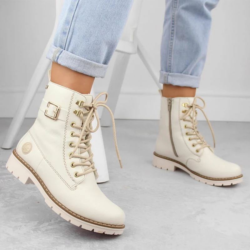 Udobne ženske čevlje, Rieker, bele