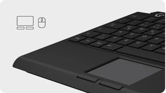 Kompaktna tipkovnica s touchpadom KeySonic KSK-5210ELU, žična USB, QWERTZ, LED, črna