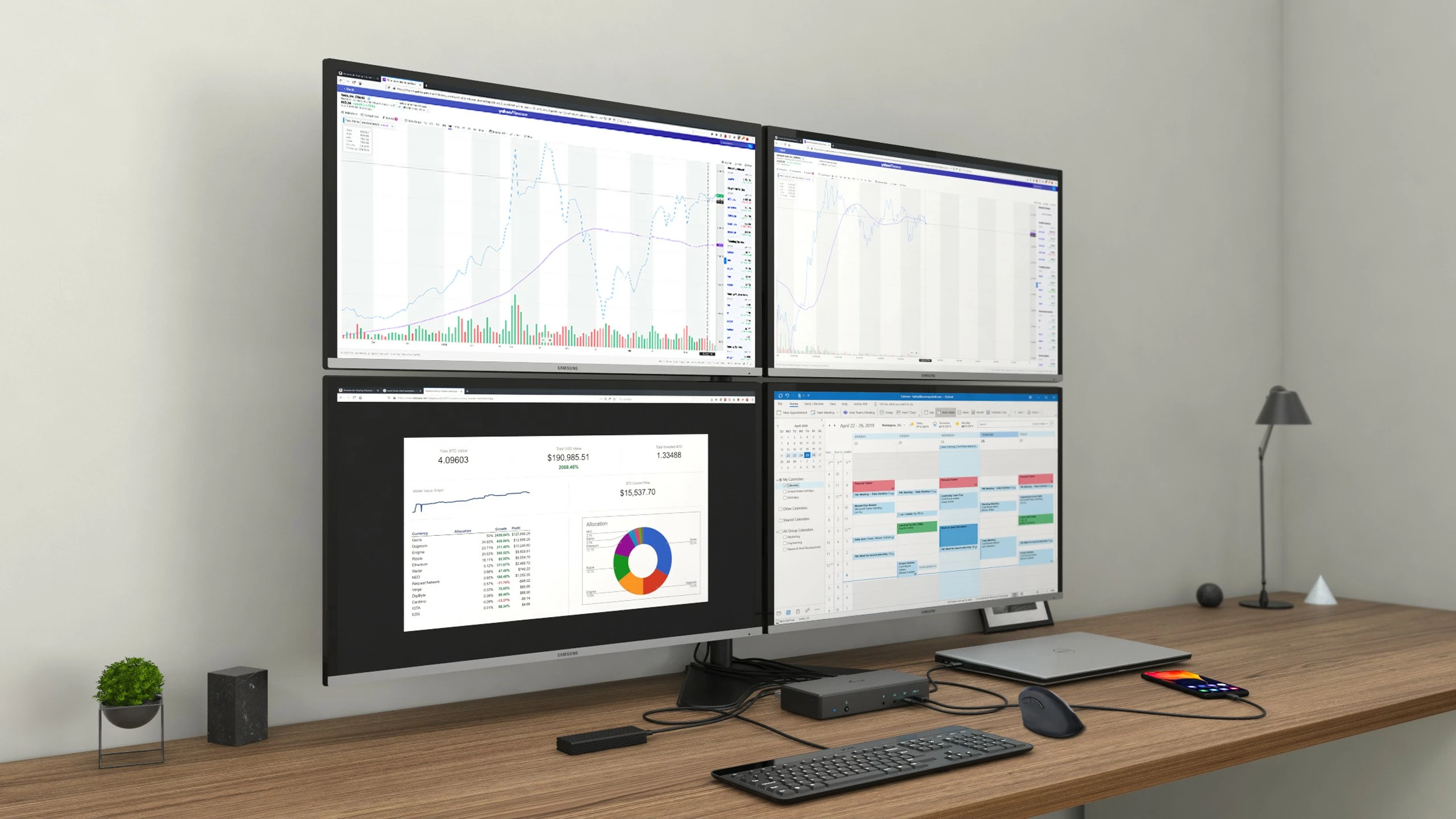 Dokkena postaja za prenosnik I-Tec USB-C Quattro Display, 85W, 4 izhodi za monitor, LAN, črna
