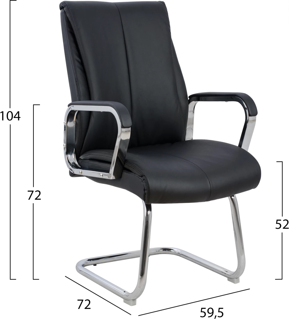 Konferenčni stol FH1094.01 Črna 59,5x72x104 cm, set 2 kosov