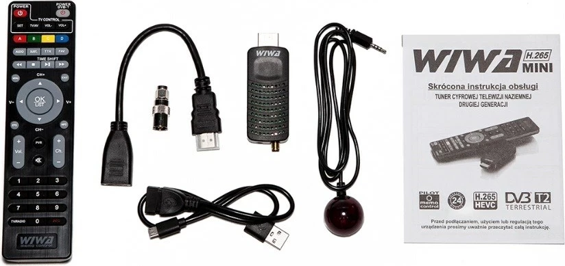 DVB-T/T2 tuner WIWA H.265 MINI, črn
