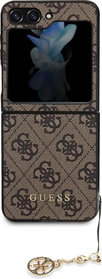 Ovitek za telefon Guess 4G Charms za Samsung Galaxy Z Flip 5, rjav
