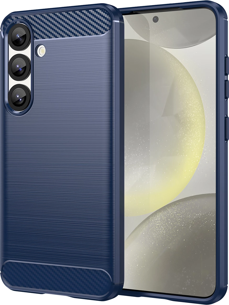 Ovitek Hurtel Carbon za iPhone 16e, silikon, moder