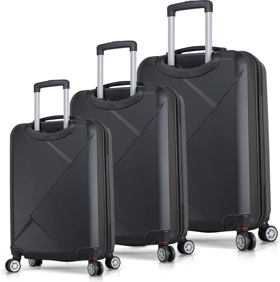 Set potovalnih kovčkov (3 kosi), črn, Zoozie Bags, 8008