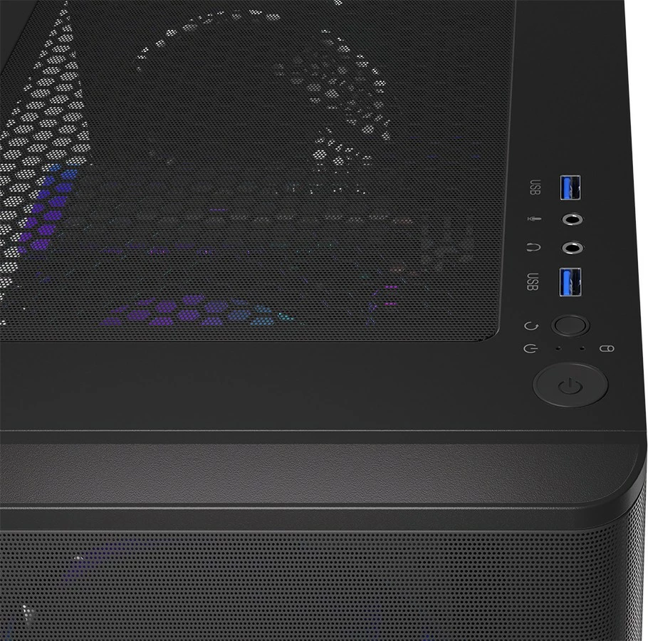 Računalniško ohišje Ventum 200 Air Endorfy, Midi Tower, ATX, kaljeno steklo, črno