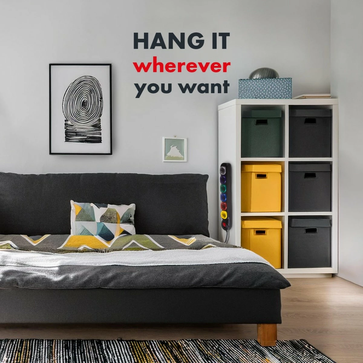 Razdelilec Maclean MCE509 B, 6-vtičnic, 1,5 m, z vklopnim stikalom, črn