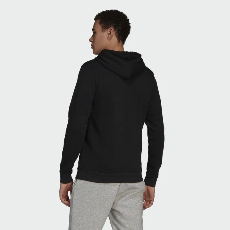 Duks s kapuco, adidas, moški, črn z belim logotipom